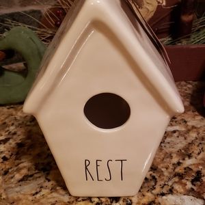 Rae Dunn Rest birdhouse